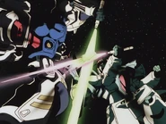 Beam saber clash with RX-78GP02A Gundam "Physalis
