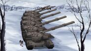 Linear gun tanks defending Heaven's Base (A New Flag, HD Remaster)