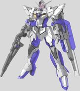 Fan art CG of 1 Gundam, front view.