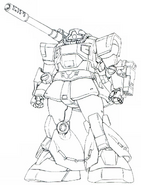 MS-09K-1 Dom Cannon lineart