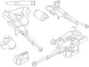 200mm x 25 Caliber Smoothbore Gun lineart & details