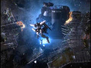 After slashing through space debris.