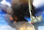 Gaw sunk by a duo of FF-X7 Core Fighter