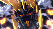 Unicorn Gundam 02 Banshee Destroy Mode face close-up