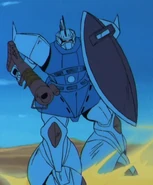 Dido Kaltoha's Gelgoog wielding 380mm Giant Bazooka (Episode 27: Leina's Blood, Part 1)