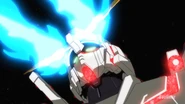 Unicorn Gundam (NT-D) Vulcan Guns Firing 02 (Unicorn 0096 Ep5)