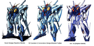 Various RX-105 Ξ Gundam Designs