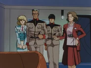 Kurena Hacksell of Anaheim Electronics talks to Sinpaus (from Gundam 0083)