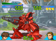 Winning pose in Gundam Battle Assault