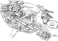 Line art: Mobile suit deck