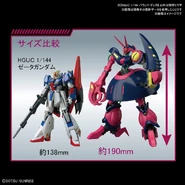 Size comparison between HGUC Zeta Gundam and Baund Doc