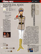 Matilda Ajan: character information from Gundam Perfect File (Chinese-translated version)