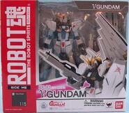 Robot Damashii "RX-93 ν Gundam" (2012): package front view.