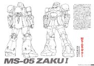 Gundam The Origin Mechanical Work Vol 1 MS-05 ZAKU I A