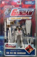 MSiA / MIA "RX-93 ν Gundam" (North American release; 2002): package front view.