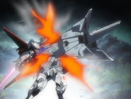 Trapped by a self-destructing Aegis Gundam (Flashing Blades, Original)