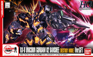 HGUC 1/144 - RX-0 Unicorn Gundam 02 Banshee (Destroy Mode) Ver.GFT - Box art