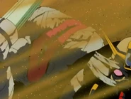 Regenerating from the Dragon Gundam's attack