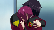 Shinn hugs Lunamaria