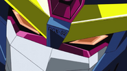 Close up of head crest's "RGX-02" (Stardust Battlefield, HD Remaster)