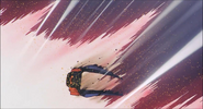 Rear view of a Fin Funnel caught in an explosion