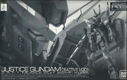 RG 1/144 ZGMF-X09A Justice Gundam Deactive Mode (P-Bandai exclusive; 2012): box art