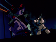 Destroying a Federation Zaku F2 with heat saber (Episode 1)