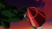 Left forearm's claw spinning like a drill