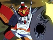 Gundam Heavyarms fires Beam Gatling (from Gundam Wing TV series)