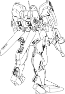 MSA-007 - Nero - Back View Lineart