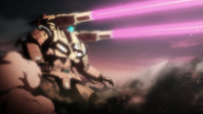 Firing beam cannons (The White Gundam)