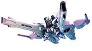 Docked with METEOR in SD Gundam G Generation Crossrays