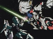 Gundam GP01Fb vs. Gundam GP02A (0083 OVA)