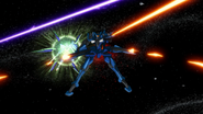 Firing GN Beam Rifle & GN Cannons