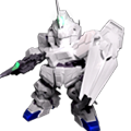 S-Rank Unicorn Gundam (NT-D) as it appears in SD Gundam Capsule Fighter Online