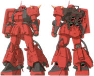 Lineart of Zeonography Zaku II High Mobility Type (Johnny Ridden Custom) by Hajime Katoki