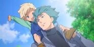Flit Asuno with son, Asemu