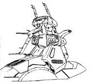 Bridge Lineart with Rear Machine Gun