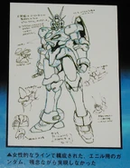 Sketch for a Gundam that Ennil was going to pilot.