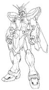 GF13-017NJII God Gundam Lineart by Junichi Akutsu