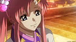 Lacus Clyne Freedom Gundam Opening Ceremony.jpg