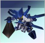 SD AEU-09Y812 AEU Enact Ali Al-Saachez Custom as it appears in SD Gundam G Generation Wars