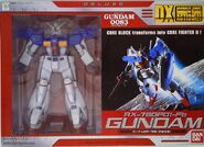 Deluxe Mobile Suit in Action (DX MSiA / DX MIA) "RX-78GP01Fb Gundam GP01Fb" (Asian release; 2001): package front view.