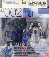 Gundam Fix Figuration (GFF) #0021a "F90 Gundam F90 / F91 Gundam F91 (Harrison Maddin Custom)" figure set (2004): package front view