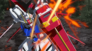 Aile Strike Gundam Shield Blocking Projectiles 01 (SEED HD Ep30)