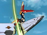 Slicing apart Field Marshal Noventa's shuttle with Beam Saber