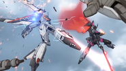 Murasame Kai's right arm severed by Rud.ro-A "Spinel"