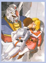 Sayla and Amuro kiss