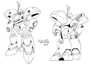 Front & rear view (Black & white lineart)