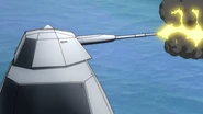 Firing 250mm Rapid Fire Gun